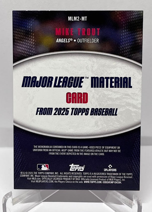 2025 Topps Series 2 Major League Material Mike Trout Angels