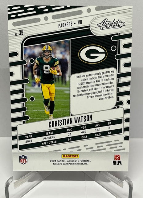 2024 Panini Absolute Red Squares Christian Watson Packers 298/499 #39 *3