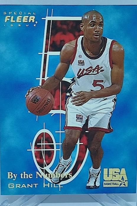 1996 Fleer Special Issue By the Numbers Grant Hill Team USA #12