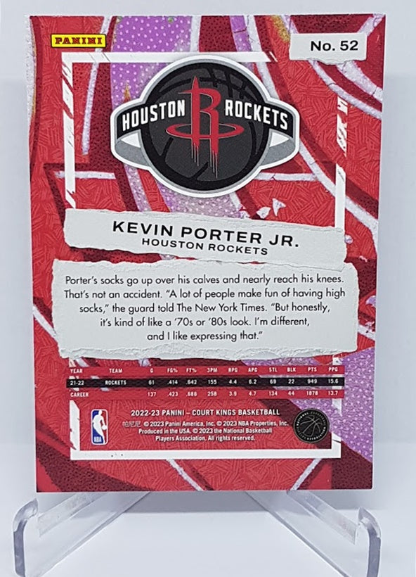 2022-23 Panini Court Kings Kevin Porter Rockets #52