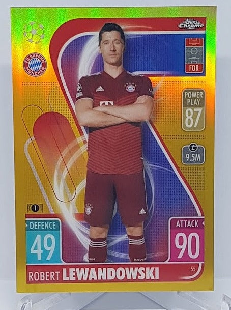 2021-22 Topps Chrome Match Attax Gold Robert Lewandowski 43/50