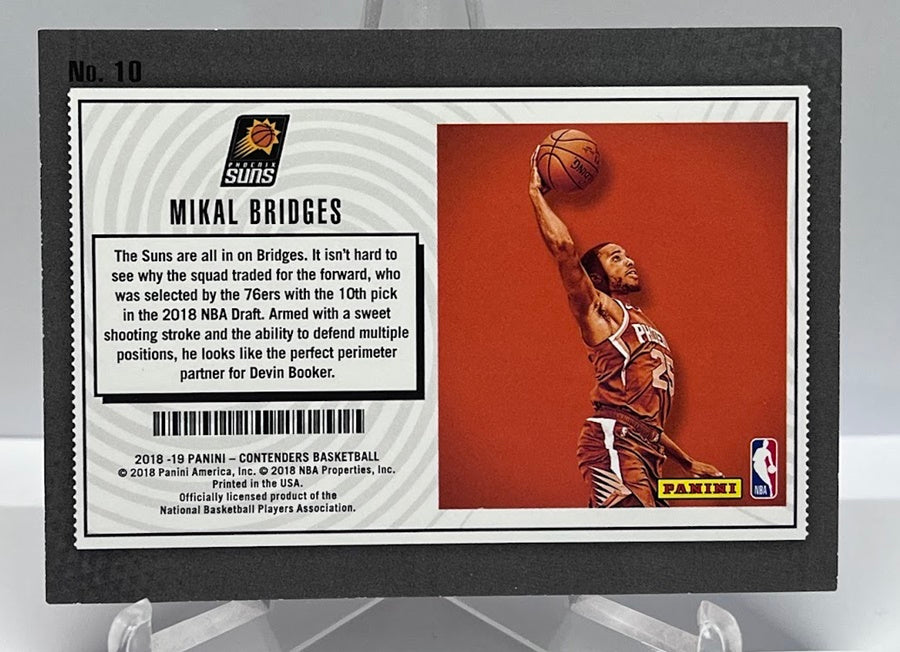 2018-19 Panini Contenders Lottery Ticket Mikal Bridges Phoenix Suns #10