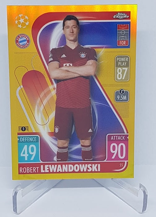 2021-22 Topps Chrome Match Attax Gold Robert Lewandowski 43/50