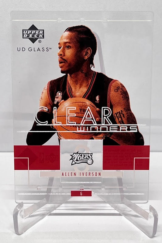 2003 Upper Deck Glass Clear Winners Allen Iverson Philadelphia 76ers