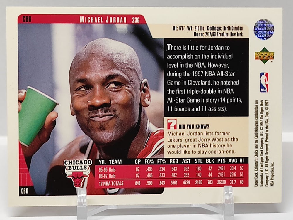 1997-98 Upper Deck Collectors Choice Michael Jordan Bulls #CB6 *2