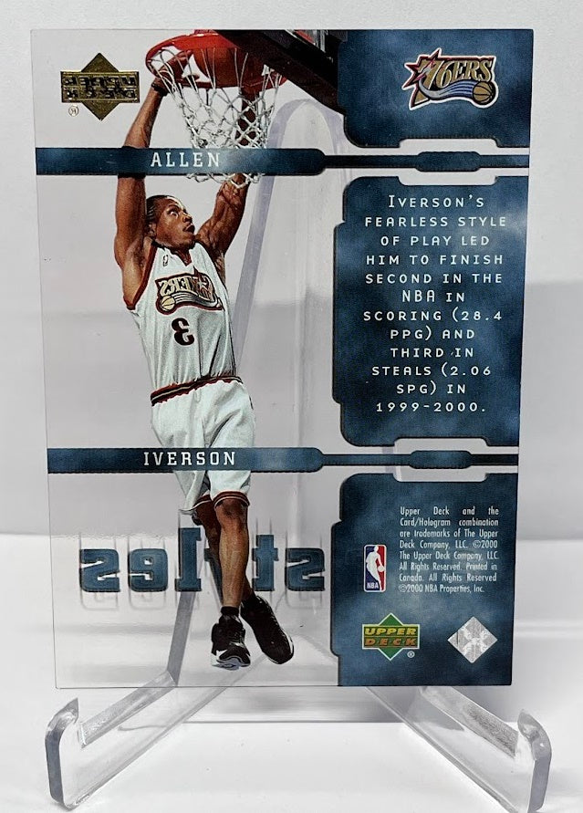 2000 Upper Deck Slam Airstyles Allen Iverson Philadelphia 76ers #6