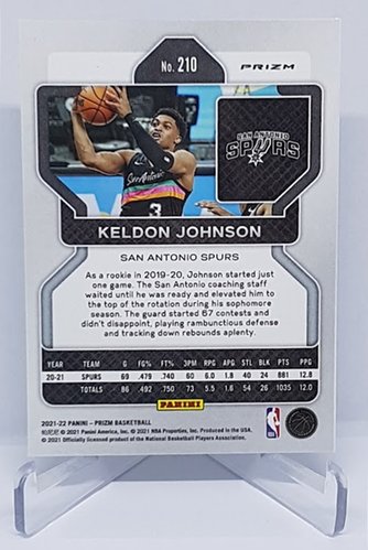 2021-22 Panini Prizm Silver Keldon Johnson Spurs #210