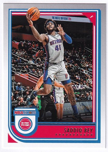 2022-23 Panini Hoops Saddiq Bey Pistons #62