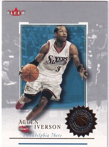 2000-01 Fleer Authority Basketball Allen Iverson 76ers #19