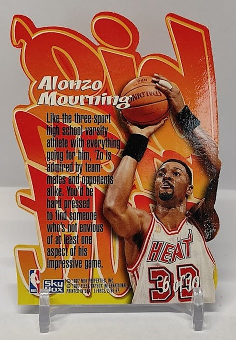 1996-97 Skybox Z-Force Big Man On Court Alonzo Mourning Miami #6 *2