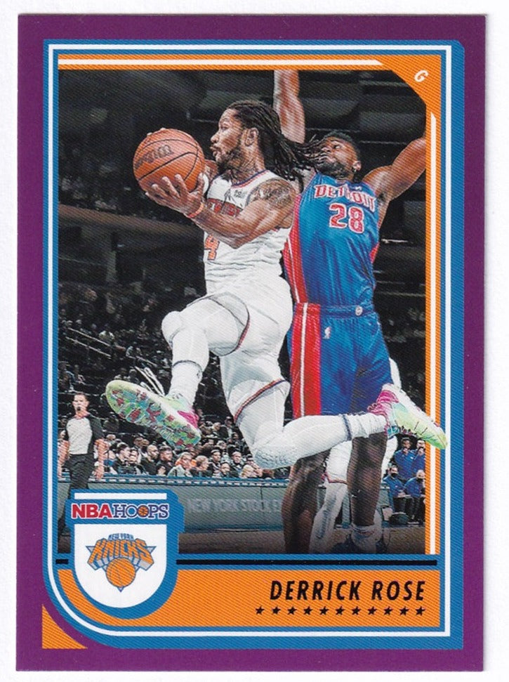 2022-2023 Panini Hoops Purple Derrick Rose Knicks #24