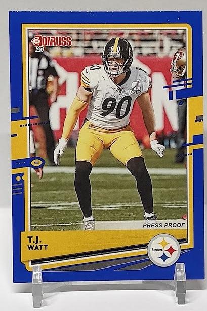 2020 Panini Donruss Press Proof BLUE TJ Watt Steelers #220