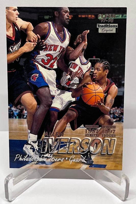 1997-98 Fleer Traditions Crystal ROY Allen Iverson Philadelphia 76ers #300