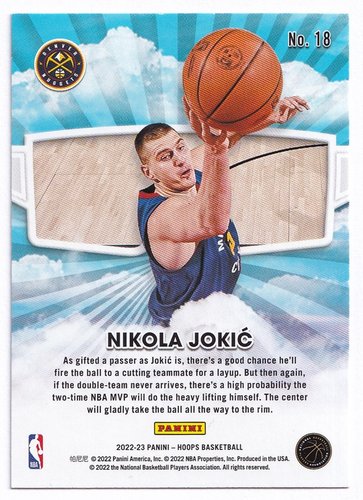 2022-23 Panini Hoops Skyview Nikola Jokic Nuggets #18