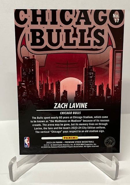 2023-24 Panini Hoops Premium City Edition Zach Lavine Bulls #17