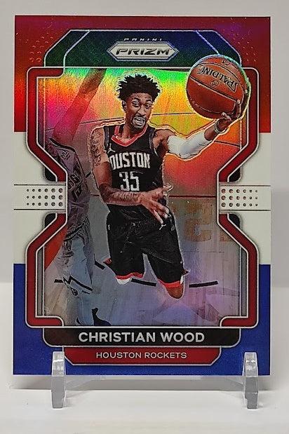 2021-22 Panini Prizm Red White Blue Christian Wood Rockets #112