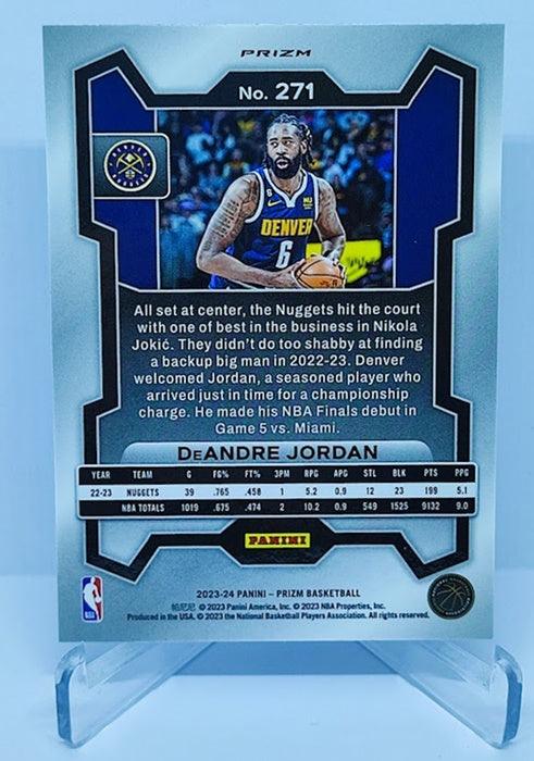 2023-24 Panni Prizm Silver Prizm DeAndre Jordan Nuggets #271