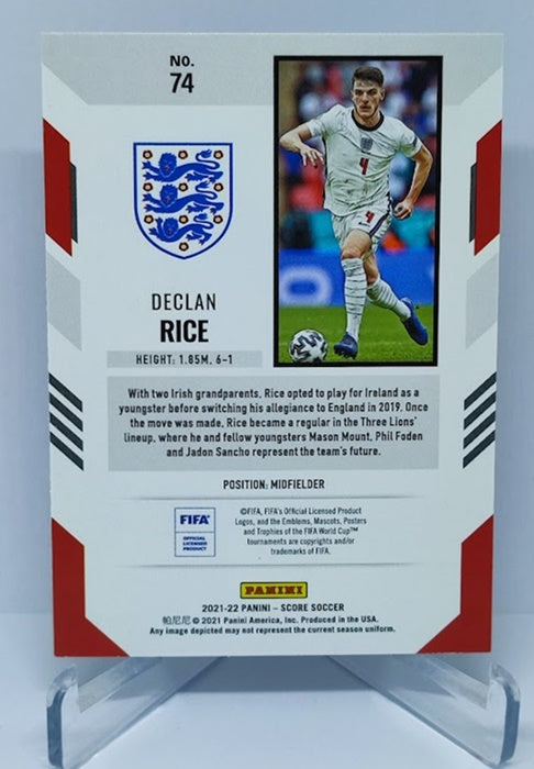 2021-22 Panini Score FIFA Red Laser Declan Rice England #74