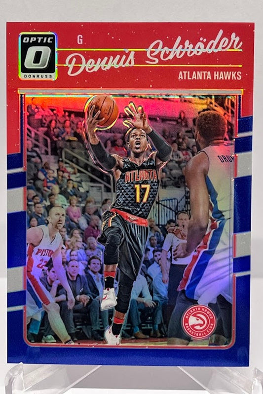 2016-17 Panini Donruss Optic Blue Prizm Dennis Schröder Hawks 03/49 #34