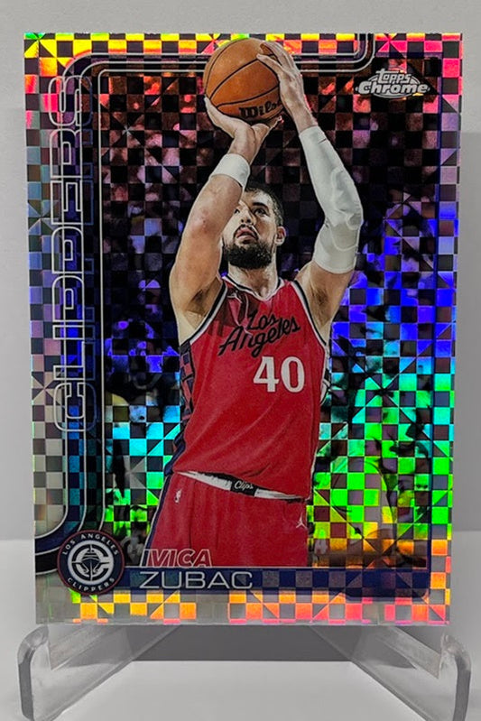 2025-26 Topps Chrome X-Fractor Ivica Zubac LA Clippers #63