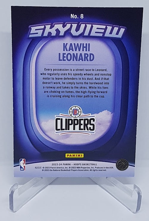 2023-24 Panini Hoops Skyview Kawhi Leonard Clippers #8