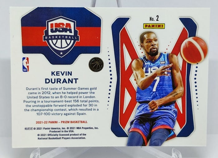 2021-22 Panini Prizm Team USA Kevin Durant #2