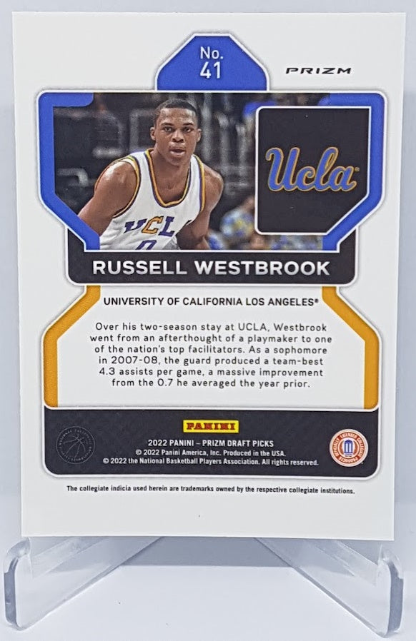 2022 Panini Prizm Draft Picks Hyper Prizm Russell Westbrok UCLA #41