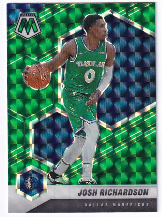 2020-21 Panini Mosaic Green Prizm Josh Richardson Mavericks #148