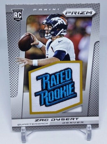 2013 Panini Prizm Football Rated Rookie Patch Zac Dysert Broncos #299