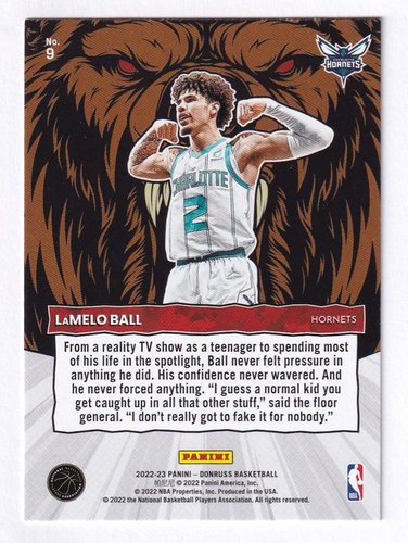 2022-23 Panini Donruss Unleashed LaMelo Ball Hornets #9