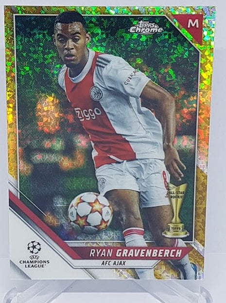 2021-22 Topps Chrome Mini Diamond All Star Rookie Ryan Gravenberch Ajax 12/50 #72