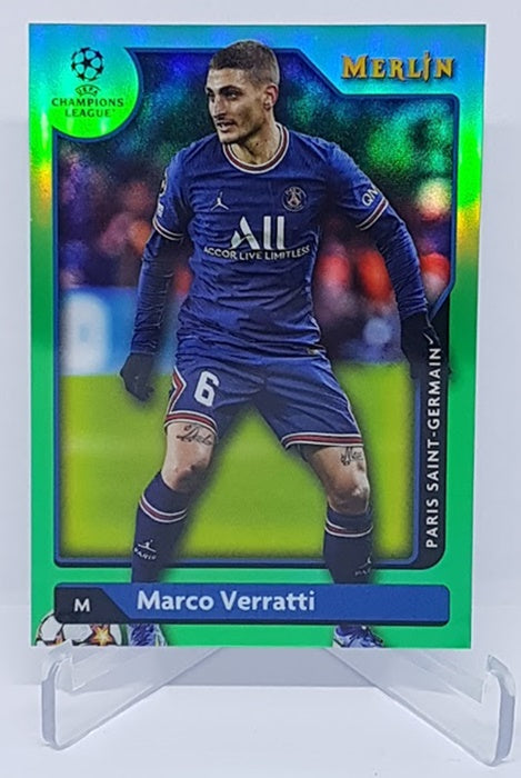 2022 Topps Merlin UCL Green Marco Verratti Paris Saint-Germain 92/99 #88