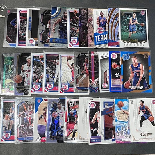 30 Card Team Lot DETROIT PISTONS Rookies & Veterans A