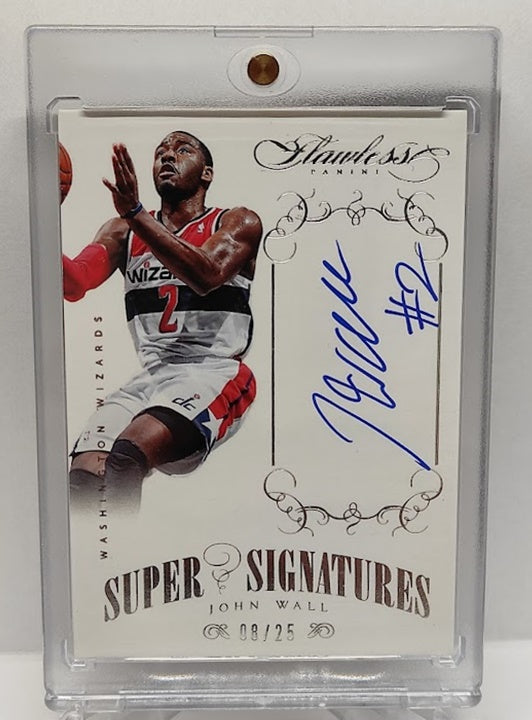 2013-14 Panini Flawless Super Signatures on Card John Wall Wizards 08/25