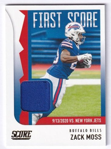 2021 Panini Score First Score GOLD Mem Zack Moss Bills