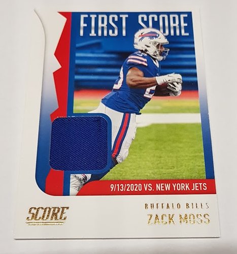 2021 Panini Score First Score GOLD Mem Zack Moss Bills