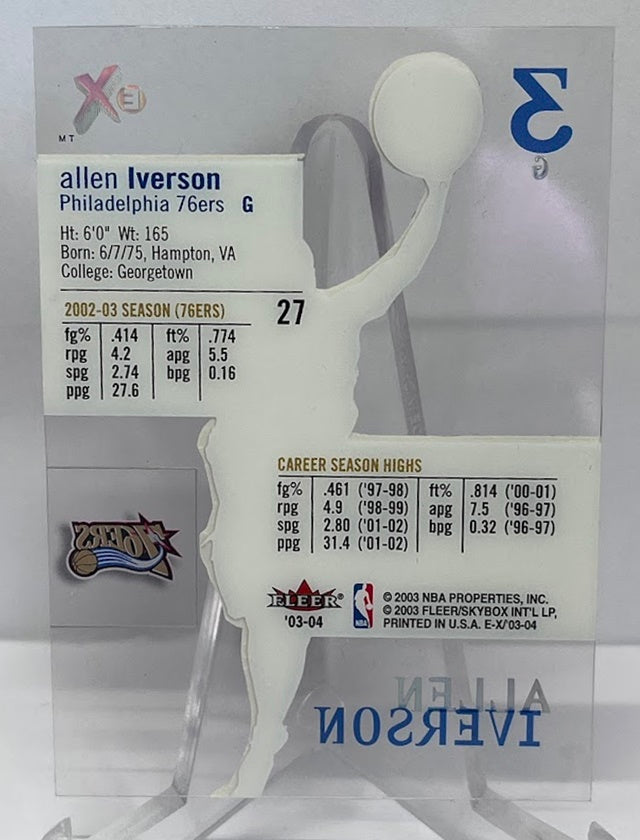 2003-04 Fleer EX Allen Iverson Philadelphia 76ers #27