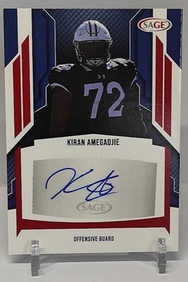 2024 Sage Autograph RC Kiran Amegadjie Yale University *1