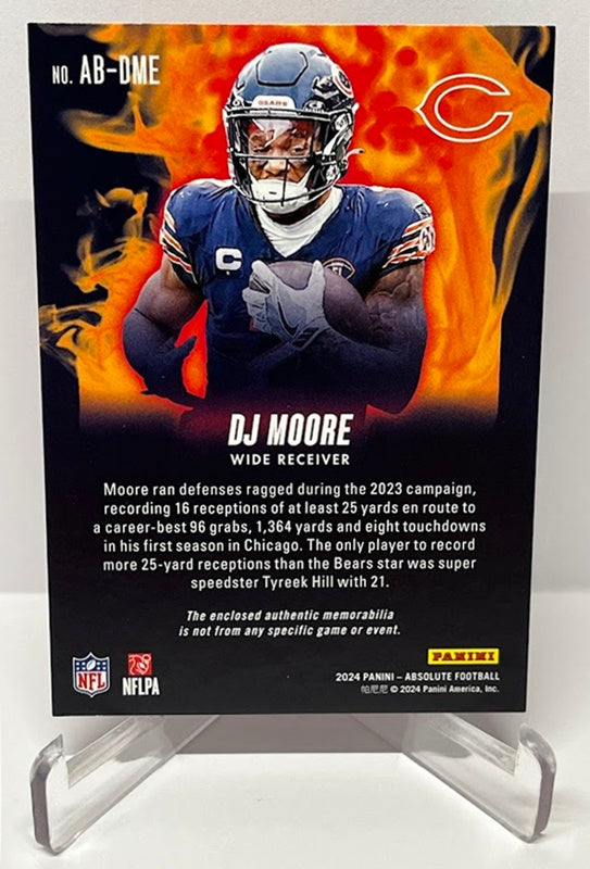 2024 Panini Absolute Burners Memorabilia DJ Moore Chicago Bears *3