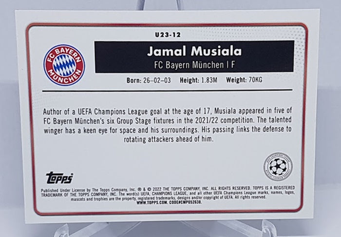 2022 Topps Merlin UCL U23 Stars Jamal Musiala Bayern München