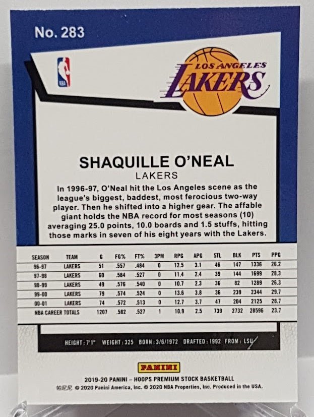 2019-20 Panini Hoops Premium Shaquille O'Neal Lakers #283