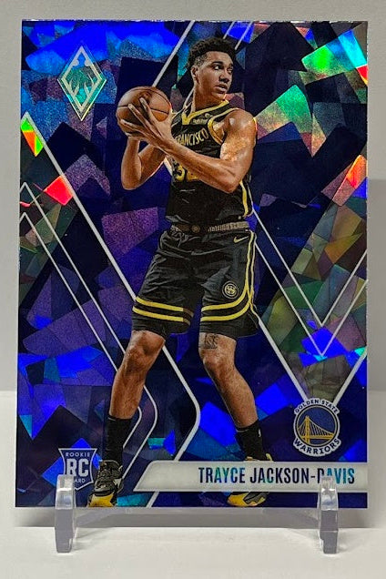 2023-24 Panini Phoenix Blue Cracked Ice RC Trayce Jackson-Davis Warriors #288