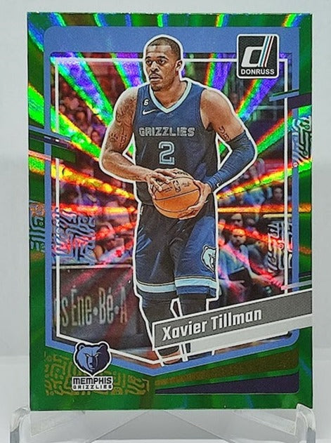 2023-24 Panini Donruss Green Laser Xavier Tillman Grizzlies #157