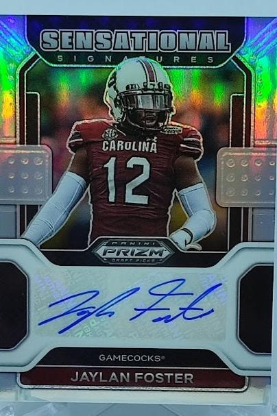 2022 Panini Prizm Draft Picks Sensational Signatures Silver Jaylan Foster *1