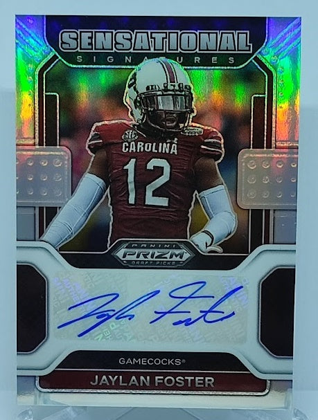 2022 Panini Prizm Draft Picks Sensational Signatures Silver Jaylan Foster *1