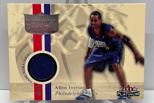 2001-02 Fleer Platinum National Patch Time Allen Iverson Philadelphia 76ers