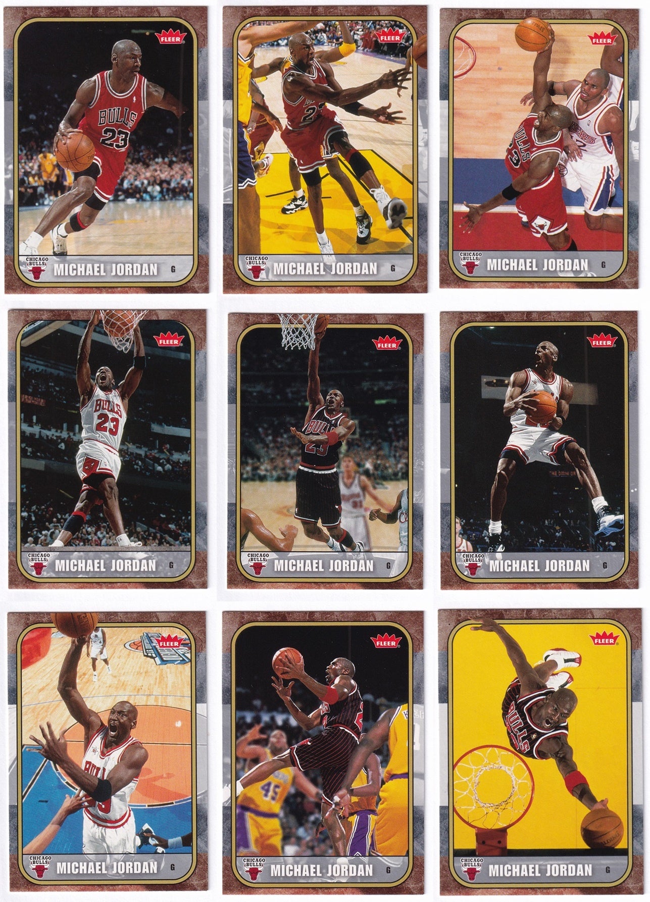 100 Card Lot 2007-08 Fleer Michael Jordan Chicago Bulls Career Set 1-100